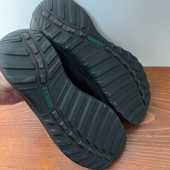 L.L. Bean Men's Pebbled Rugged Dark Brown Leather Comfort Moc Slides NEW 8 Fall - Picture 11 of 13